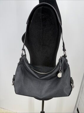 Relic Black Leather Hobo Shoulder Bag